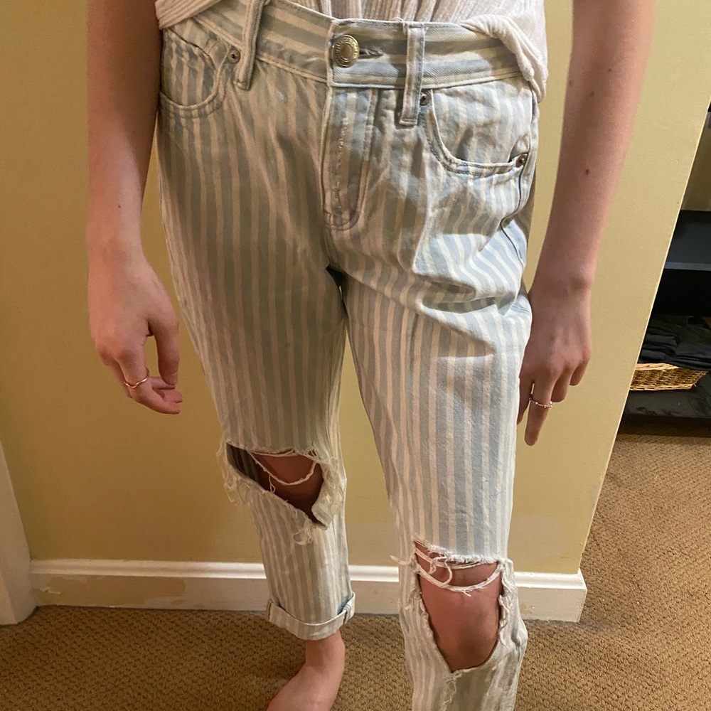 American Eagle Striped Jeans